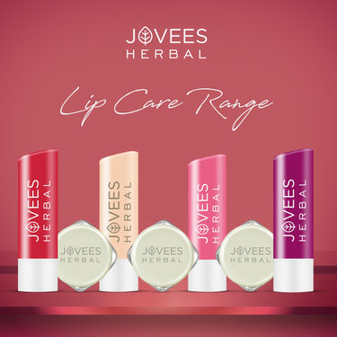 Jovees Herbal Sugar & Rose Petal Replenishing Lip Balm For Soft, Shiny and Glossy Lips | Lip Balm For Dark, Pigmented, Dry, Flaky Lips | 24 Hour Hydration | Rejuvenates Dry and Chapped Lips- 8g